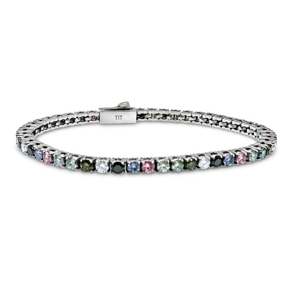 Bracciale John Richmond in Titanio Diamante Lab Grown 4.80 Ct JRTW07WR - JRTW07WR